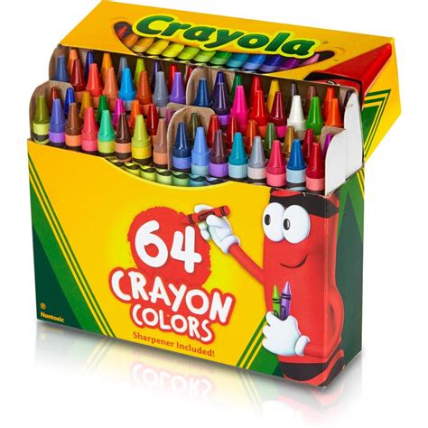 64 pack of crayola crayons.